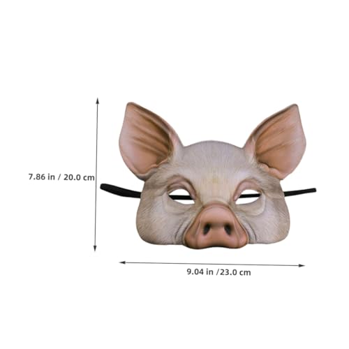 ibasenice 4 Stück Schwein Tier Halbgesichtsmaske für Karneval Halloween Fasching Party Cosplay Masken für Herren und Festival Leicht und Komfortabel Auffälliges Design von ibasenice