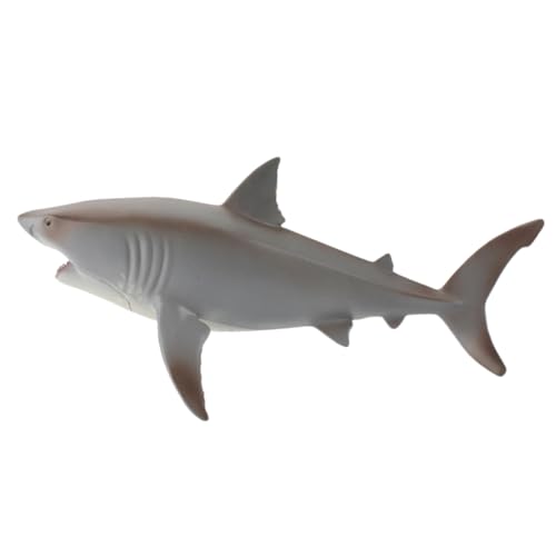 ibasenice 4 Stück Simulation des Weißen Hais Schreibtischaufsatz Hai-skulptur Realistisches Hai-Spielzeug Hai-badespielzeug Wildtier-Spielzeug Hai-Modell Heimzubehör Mini Kind Figur PVC von ibasenice