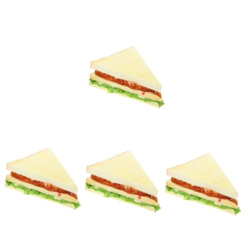 ibasenice 4 Stück Simulations-Sandwich Simulation Brot Hotdog Brötchen Laib Brot Modelle Künstliche Sandwich-Essensstütze gefälschtes Sandwich Schrank schmücken gefälschtes Essen Requisiten von ibasenice