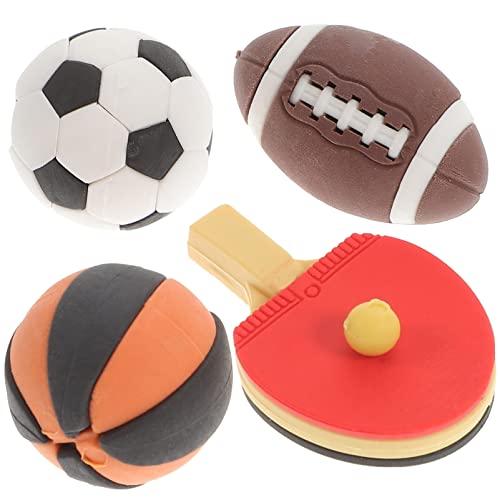 ibasenice Mini- - -zubehör 4 Stück Miniatur-fußball-Basketball-Modelle Sport-Miniatur-Dekorationen Zufällige Farbe von ibasenice