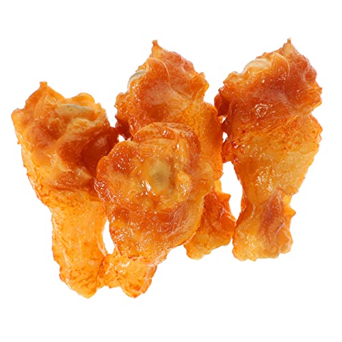ibasenice 4 Stück Simulierte Chicken Wings und Drumsticks für Kleinkinder realistisches Huhn realistisches Essen simuliertes Huhn Spielzeugküchenzubehör falsches Huhn PVC von ibasenice