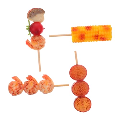 ibasenice 4 Stück Simulierte Grillspieße für Rollenspielmodell Nachahmung von lebensmitteln Plastikspielfutter Küchenrequisite geröstetes Modell Lebensecht Küche Food-Modell PVC ibasenice 4 Stück Simulierte Grillspieße für Rollenspielmodell Nachahmung von lebensmitteln Plastikspielfutter Küchenrequisite geröstetes Modell Lebensecht Küche Food-Modell PVC von ibasenice