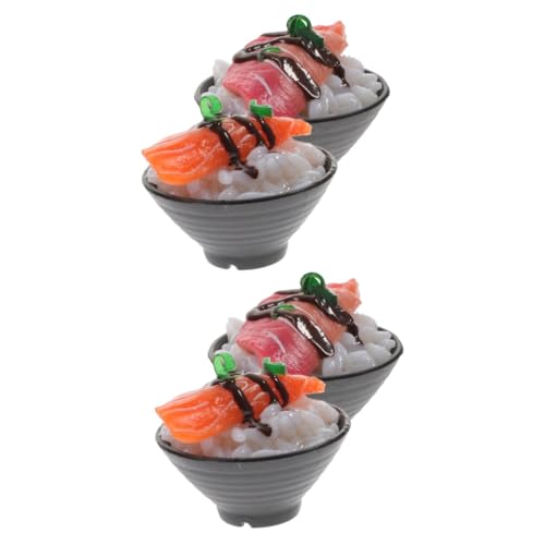 ibasenice 4 Stück Simulierter Sushi-Reis Kinderspielzeug Japanisches Sushi-Modell DIY-Food-Modell Spielzeuge gefälschtes Essen realistisches Lebensmittelmodell Spielzeugnahrung Essen Spielen von ibasenice