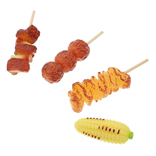 ibasenice 4 Stück Grillspieße Für Jungen Und Mädchen Gefälschtes Grillspielzeug Pädagogisches Rollenspiel PVC-Material Für Versammlungen Im Geburtstagsstil von ibasenice