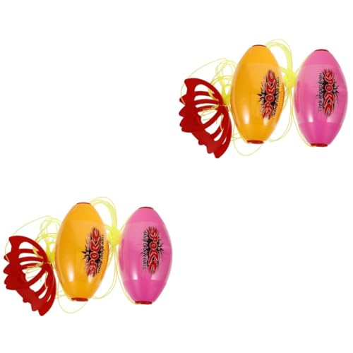 ibasenice 4 Stück dehnbares Spielzeug Sportspielzeug für Kinder elastische Zugbälle außerhalb Kinderspielzeug Bälle ziehen Gymnastikball doppelt Kugel ziehen interaktive Kugel Fitness von ibasenice