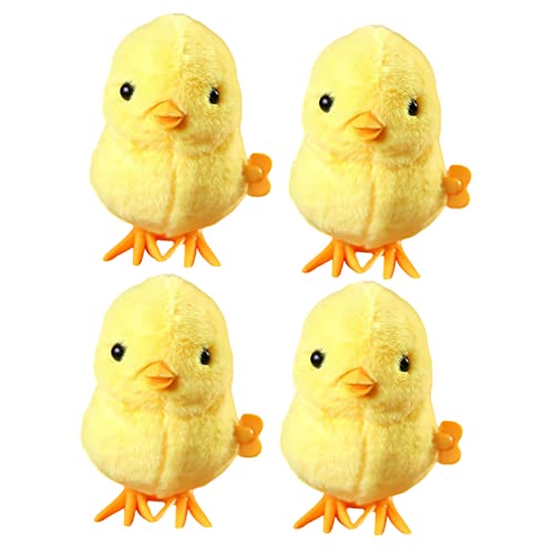 ibasenice 4 Stück Springendes Huhn Ente Huhn Huhn Küken Aufziehspielzeug Großes Laufküken Babyspielzeug Kinderspielzeug Aufziehküken Spielzeugtiere Für Tiere Plüsch von ibasenice