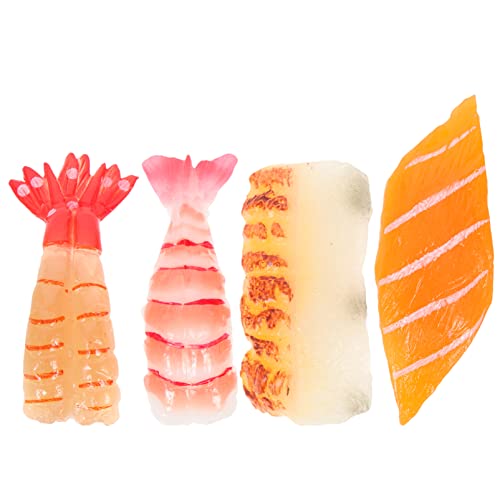 ibasenice 4 Stück Realistische Sushi-Modelle Für Wohnkultur Lebensmittel Foto-Requisiten Hochzeitsfeier-Dekorationen Lernspielzeug von ibasenice