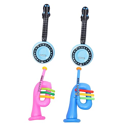 ibasenice 4 Stück Teiliges Aufblasbares Musikinstrument PVC Trompete Banjo Party Deko Requisite Leicht Tragbar Robust Langlebig Zufällige Farbe ibasenice 4 Stück Teiliges Aufblasbares Musikinstrument PVC Trompete Banjo Party Deko Requisite Leicht Tragbar Robust Langlebig Zufällige Farbe von ibasenice
