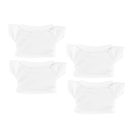 ibasenice 4 Stück Teiliges Basis T Shirt für Kuschelbären Weiche Austauschbare Puppenbekleidung Modische Sorgfältig Gefertigte Plüschbären T Shirts in Einfarbig Passend für Stofftiere von ibasenice