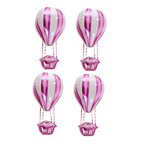 ibasenice 4 Stück Teiliges Heißluftballon Folienballon für Kindergeburtstag Shower Party Dekoration Langlebig Luftdicht Sicher für Erwachsene Festliche Geburtstagsdeko von ibasenice
