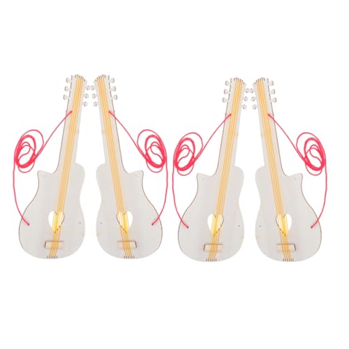 ibasenice 4 Stück Teiliges Holz Gitarre für DIY und Basteln Musikinstrument für Kreative Aktivitäten für Kindergarten und Musikbildung ibasenice 4 Stück Teiliges Holz Gitarre für DIY und Basteln Musikinstrument für Kreative Aktivitäten für Kindergarten und Musikbildung von ibasenice