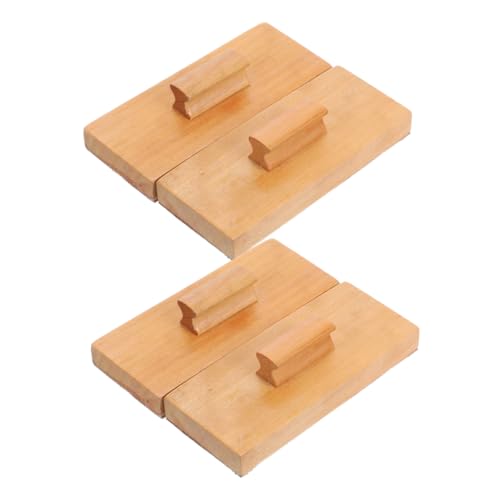 ibasenice 4 Stück Teiliges Holz Sandpapier Castagnetten für Ergonomischem Griff Einzigartiger Robustes Percussion Instrument für Musikunterricht Motorikförderung und Kreatives von ibasenice