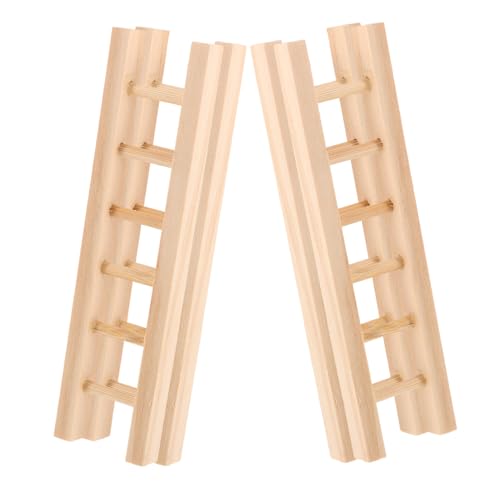 ibasenice 4 Stück Teiliges Mini Holzleiter Detailreich Gefertigt Robustes Material Realistische Miniatur Trittleiter für Puppenhaus Feengarten und DIY Landschaftsdekoration für Kreative von ibasenice