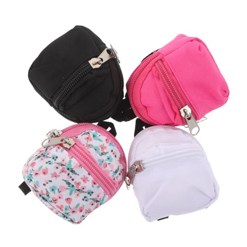 ibasenice 4 Stück Teiliges Miniatur Rucksack Polyester Scale DIY Puppen Rucksack mit Reißverschluss in Weiß Rosa Schwarz und Muster Leichte Schulranzen für Puppenhaus ibasenice 4 Stück Teiliges Miniatur Rucksack Polyester Scale DIY Puppen Rucksack mit Reißverschluss in Weiß Rosa Schwarz und Muster Leichte Schulranzen für Puppenhaus von ibasenice