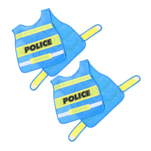 ibasenice 4 Stück Teiliges Polizei Kostüm Verstellbare Polizei Weste für Rollenspiele Halloween Mottoparty und Schulaktivitäten Robustes Pflegeleichtes Cosplay Outfit für Fantasievolles von ibasenice