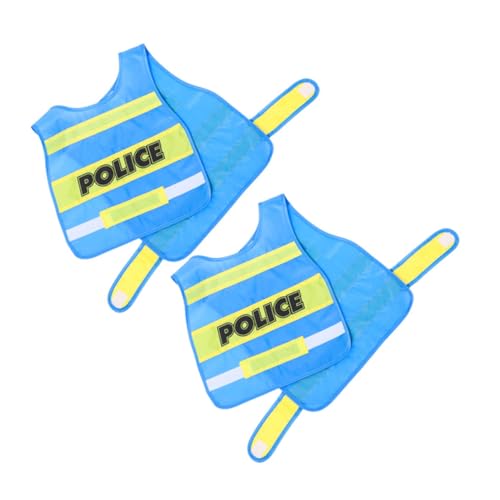 ibasenice 4 Stück Teiliges Polizeiweste Langlebiges Karnevalskostüm für Rollenspiele Authentisches Polizei Cosplay Outfit für Halloween Party Schulaufführungen und Fantasievolles Verkleiden von ibasenice