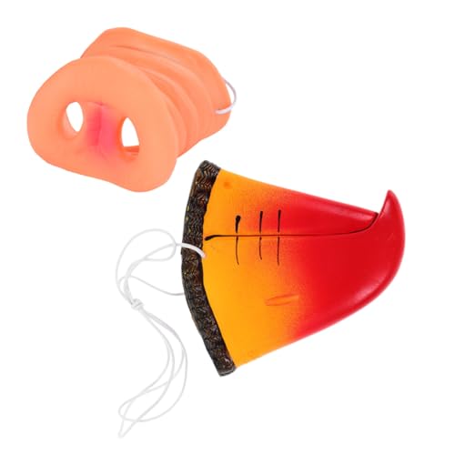 ibasenice 4 Stück Teiliges Realistische Tiernase mit Schweine und Papageienschnabel Leichte Langlebige Kostüm Accessoires für Halloween Geburtstage Cosplay und Themenpartys von ibasenice