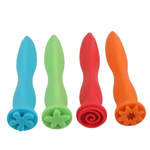 ibasenice 4 Stück Teiliges Stempelset aus Kreative Stempel für Bastelprojekte Ergonomische Griffe für Kleine Hände Fördert Vorstellungskraft und Lernspaß für DIY und Zeichnen von ibasenice