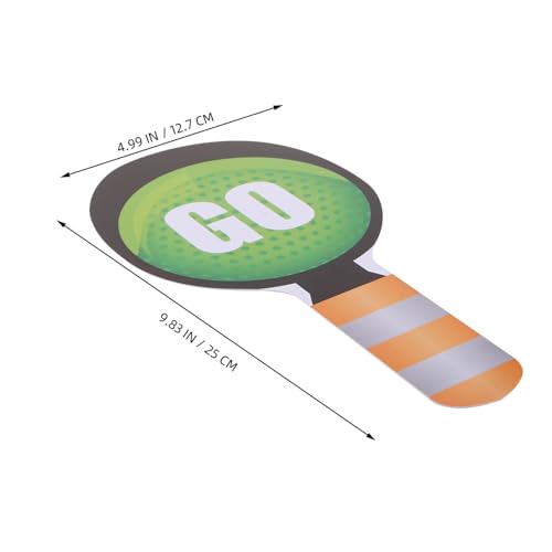 ibasenice 4 Stück Teiliges Verkehrsschild Doppelseitig Rot-grün Handliche Stoppschilder Tragbares Verkehrszeichenspielzeug zur Verkehrssicherheitserziehung im Kindergarten und von ibasenice