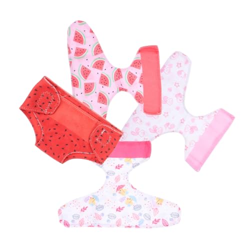 ibasenice 4 Stück Teiliges Waschbare Wiederverwendbare Puppen mit Sommer-Print in Wassermelonen Tierdesign Puppenunterwäsche für Rollenspiele und Puppenbekleidung von ibasenice