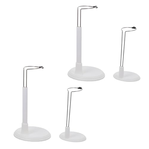 ibasenice 4 Stück Teiliges Weiß Verstellbare Ausziehbare Metallständer für Puppen und Figuren Stabiler Spielzeughalter für Ausstellung und Aufbewahrung Geeignet für Puppenregal und Tisch von ibasenice