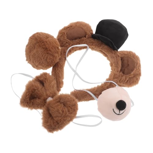 ibasenice 4 Stück Tierkostüm Bär Set Plüsch Bärenohren Stirnband Verstellbare Fliege Nase für Erwachsene Animal Cosplay Party Zubehör Fasching Karneval ibasenice 4 Stück Tierkostüm Bär Set Plüsch Bärenohren Stirnband Verstellbare Fliege Nase für Erwachsene Animal Cosplay Party Zubehör Fasching Karneval von ibasenice