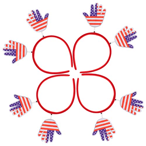 ibasenice 4 Stück Unabhängigkeitstag Stirnband patriotische Haarreifen Stolz Stirnband party haarreifen party kopfschmuck Haarschmuck zum Unabhängigkeitstag Stirnbänder für Festivalkostüme von ibasenice