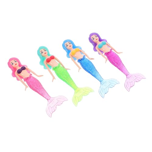 ibasenice 4-teiliges Unterwasser-meerjungfrau-tauchbecken-Spielzeug-Set Trainingsspiel Für Kinder Kunststoff-meerjungfrau-Pool-Spielzeug Für Jungen Und Mädchen Schwimmspielzeug von ibasenice