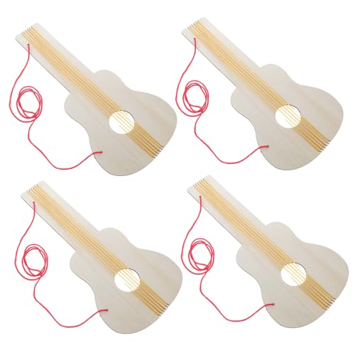 ibasenice 4 Stück Unvollendete Holz Gitarre für Teiliges für DIY Malprojekte für Kindergarten Kreatives Handwerk und Musikalische Dekoration ibasenice 4 Stück Unvollendete Holz Gitarre für Teiliges für DIY Malprojekte für Kindergarten Kreatives Handwerk und Musikalische Dekoration von ibasenice