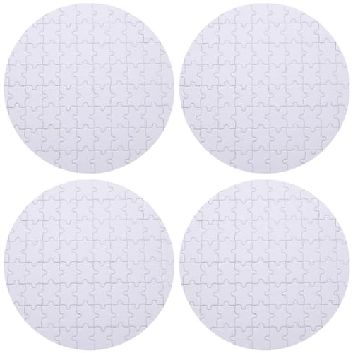 ibasenice 4 Stück Wärmeübertragungs-Puzzle Weiße Puzzle für DIY-Projekte Puzzlematte kratzen und schnuppern Bastelpuzzle übertragen Rätsel übertragen Puzzles Aufkleber übertragen von ibasenice