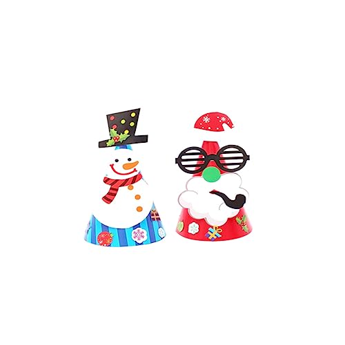 ibasenice Weihnachtsmütze Lustige Weihnachtsmützen 4 Stück Weihnachtsmütze Für Kleinkinder Kindermützen Weihnachtspapier Dekorative Kappe Zufälliger Stil von ibasenice