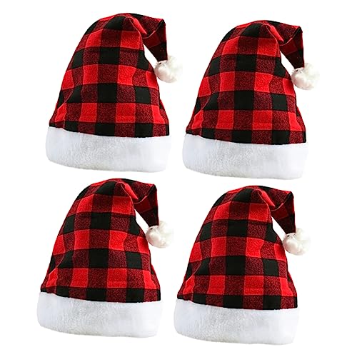 ibasenice Weihnachtsmützen-set Mit Weihnachtsmotiv 4-teilig Plüschstoff Weihnachtsmütze Für Erwachsene Glänzend Neuheit ibasenice Weihnachtsmützen-set Mit Weihnachtsmotiv 4-teilig Plüschstoff Weihnachtsmütze Für Erwachsene Glänzend Neuheit von ibasenice