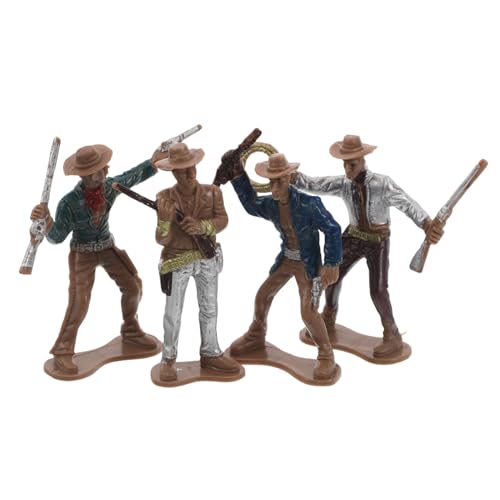 ibasenice Set Mit 4 Westernmodellen Detaillierte Miniatur-sammlerstücke Für Western-mottopartys Und Deko-spielfiguren von ibasenice