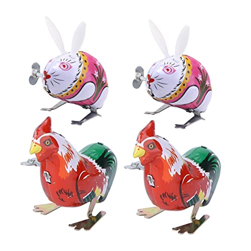 ibasenice 4-teiliges Tiermodell-Spielzeug – Eisenblech-Spielzeug Cartoon-Design Perfekt Für Kinder von ibasenice