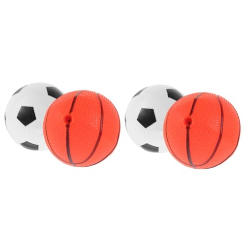 ibasenice 4 Stück aufblasbares Ballspielzeug Kinderspielzeug Kinder hüpfball Bälle für Kinder federnde Bälle Kinderball Kinder hüpfender Ball Fußball Sportball Outdoor-Ball Flummi Sprungball von ibasenice