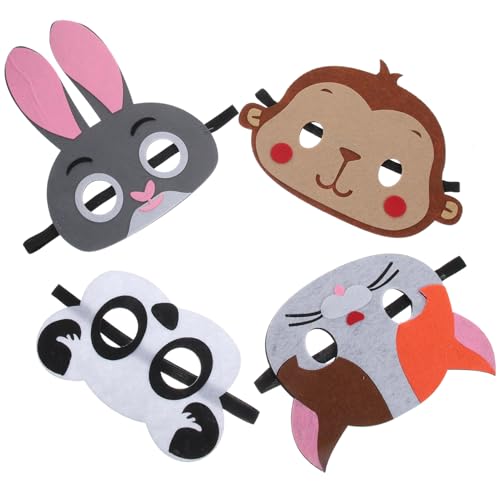 ibasenice 4 Stück entzückende Tiermaske halloween costume halloween kleidung halloweenmasken Tiermasken-Set masken für halloween Kostüme zarte Partymaske Halloween-Cosplay-Stütze Vlies ibasenice 4 Stück entzückende Tiermaske halloween costume halloween kleidung halloweenmasken Tiermasken-Set masken für halloween Kostüme zarte Partymaske Halloween-Cosplay-Stütze Vlies von ibasenice