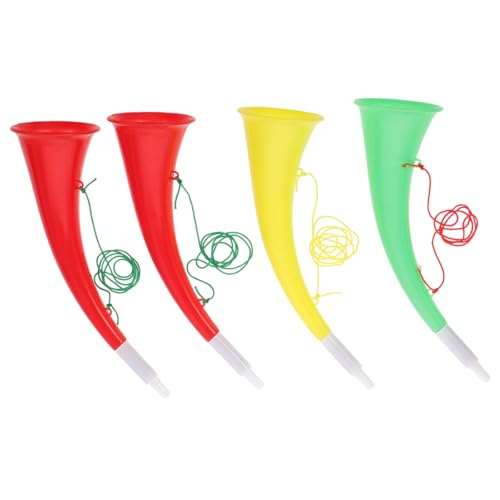 ibasenice 4 Stück jubelndes Horn hallowe kindertrompeten Partyhorn Blasinstrument Musikalisches Lufthorn kann Jubelpfiff Megaphon Lärm Ochsenhorn Trompetenmodelle Plastik von ibasenice