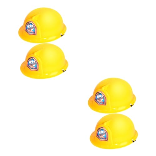 ibasenice 4 Stück Kinderkleidung Schutzhelm Feuerwehrmann Cosplay Hut Rollenspiel-Arbeiterhüte Spielzeuge Kinderspielzeug Baumütze für Kinder Rollenspielhüte für Kinder Erwachsener Feuerhut von ibasenice