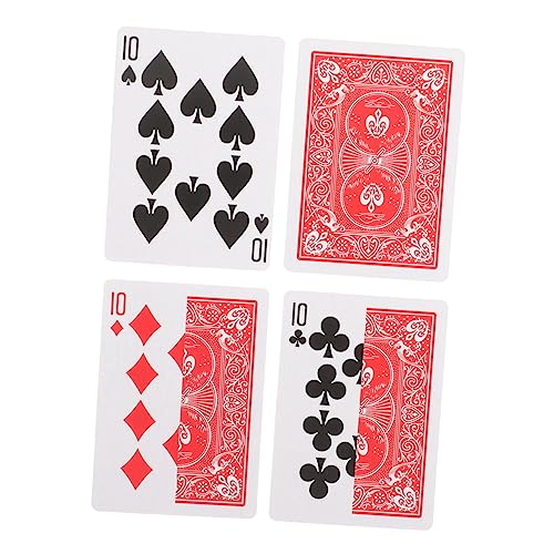 ibasenice 4 Stück pokerkarten Spielkarten Poker Sets Poker Deck Poker Cards Karten für Pokerspiele Tricks Requisiten Brettspiel-Poker Partykartenspiel Requisiten für Familienspiele Papier von ibasenice