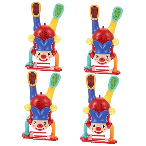 ibasenice 4 Stück umgekehrtes Clownspielzeug Kinder liefert Musikspielzeug Kinderspielzeug Spielzeuge Elektrisches Spielzeug in Clownform kompaktes Spielzeug in Clownform scheinen Zubehör von ibasenice