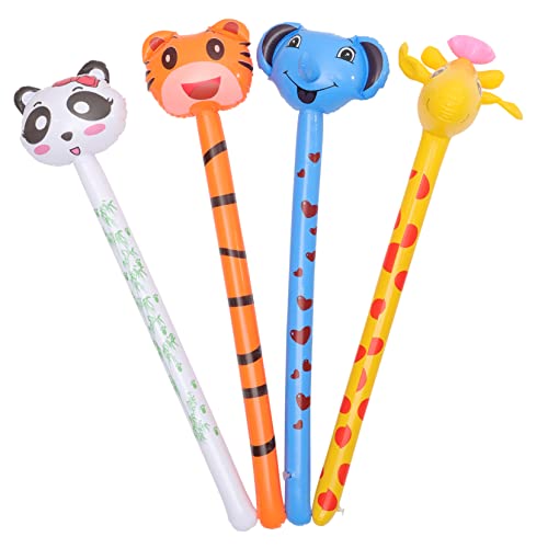 ibasenice 4 Stücke Aufblasbare Tier Lange Stick Ballons Pvc Aufblasbare Kinder Kinderspielzeug von ibasenice