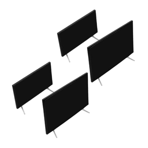 ibasenice 4 Stücke Maßstab Puppenhaus Möbel Simulation Mini Tv mit Sockel für Spielhaus Dekoration Realistische Winzige Fernseher Zubehör von ibasenice