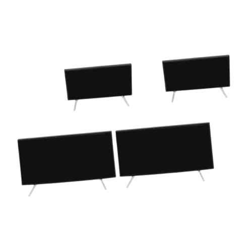 ibasenice 4 Stücke Maßstab mit Stabilem Sockel Realistische Mini Tv Dekoration für Puppenmöbel und Szenen Geeignet für Puppenhaus Zubehör und Fotoprojekte von ibasenice