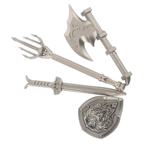 ibasenice 4 Teiliges Baustein Zubehör Spielschwert Armee Für Jungen Bausteine Ritter Kinderschwert Und Schild Actionfiguren Für Jungen Trainingsschwert DIY Schulbedarf von ibasenice