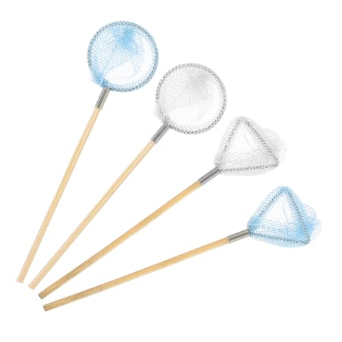 ibasenice 4 Teiliges Fischernetz Taschen Modellbausatz Mini Puppenfänger Fischnetze Spielzeughaus Fischernetze Dekoratives Fischernetz Modell Kleine Requisiten Kleines von ibasenice