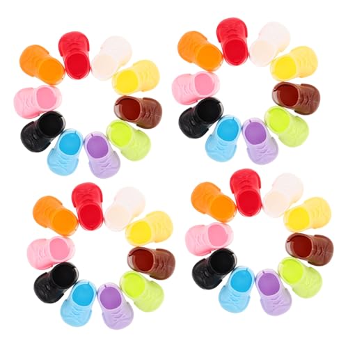 ibasenice 40 Paare Miniatur Puppenschuhe Flache Schuhe Bunte Farben Kurzstiefel Puppenzubehör für Puppenhaus Dekorationsspielzeug ibasenice 40 Paare Miniatur Puppenschuhe Flache Schuhe Bunte Farben Kurzstiefel Puppenzubehör für Puppenhaus Dekorationsspielzeug von ibasenice