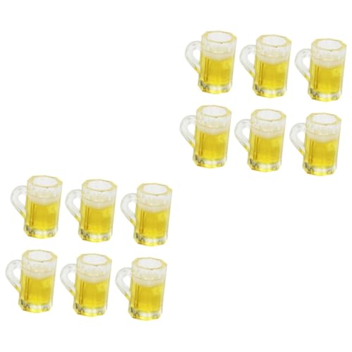 ibasenice 40 Stck Teiliges Mini Bierglas aus Hochwertigem Harz Realistische Bierkrug Modelle für Puppenhaus Deko und Kinderspielzeug Detailgetreue Miniatur Trinkbecher Fantasie und von ibasenice