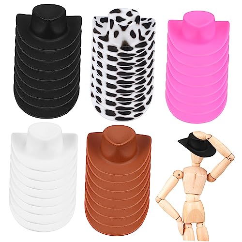 ibasenice 40 Stk Puppe Dekorativer Hut Faltbarer Hut Hüte Für Frauen Hut Für Die Party Neonhut Neon-partyzubehör Minihut Zum Basteln Kleiner Hut Zum Basteln Kleine Hüte Mini-hut Plastik von ibasenice