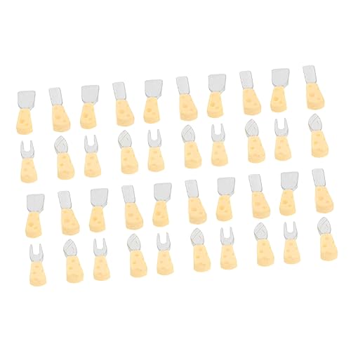 ibasenice 40 Stück DIY-Material Mini-hausverzierung Miniatur-Messer-Schaufel- Mini- Kleines Hausmodell Foto -Requisiten Miniatur-küchengeschirr Zartes Geschirrdekor Harz Yellow von ibasenice