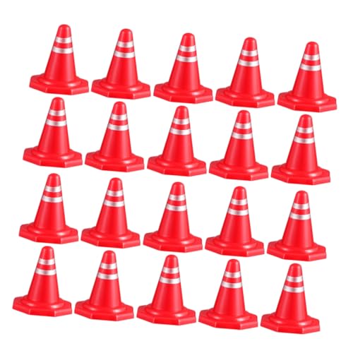 ibasenice 40 Stück Mini-verkehrskegel: Sicherheitskegel Aus Kunststoff, Winzige Verkehrszeichen, Straßensperren, Barrikaden, Spielzeug Für Kinder, Frühkindliches Lernen von ibasenice